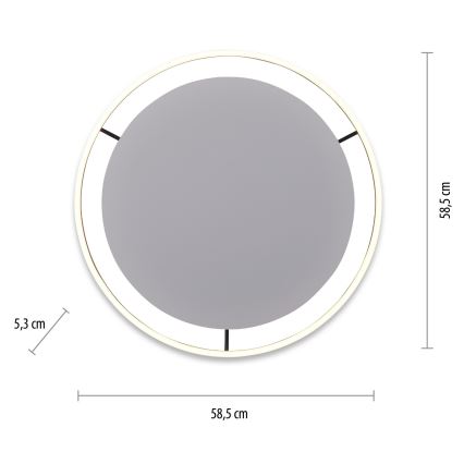 Leuchten Direkt 15392-13 - Luminária de teto LED dimerizável RITUS LED/28W/230V preta