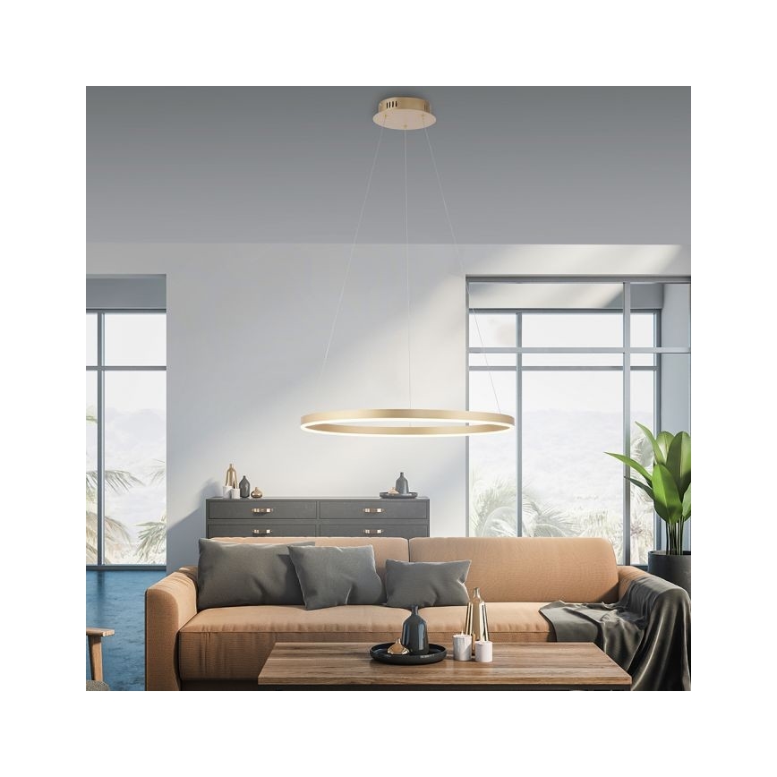 Leuchten Direkt 15394-60 - Candelabro suspenso LED com regulação RITUS LED/28W/230V latão