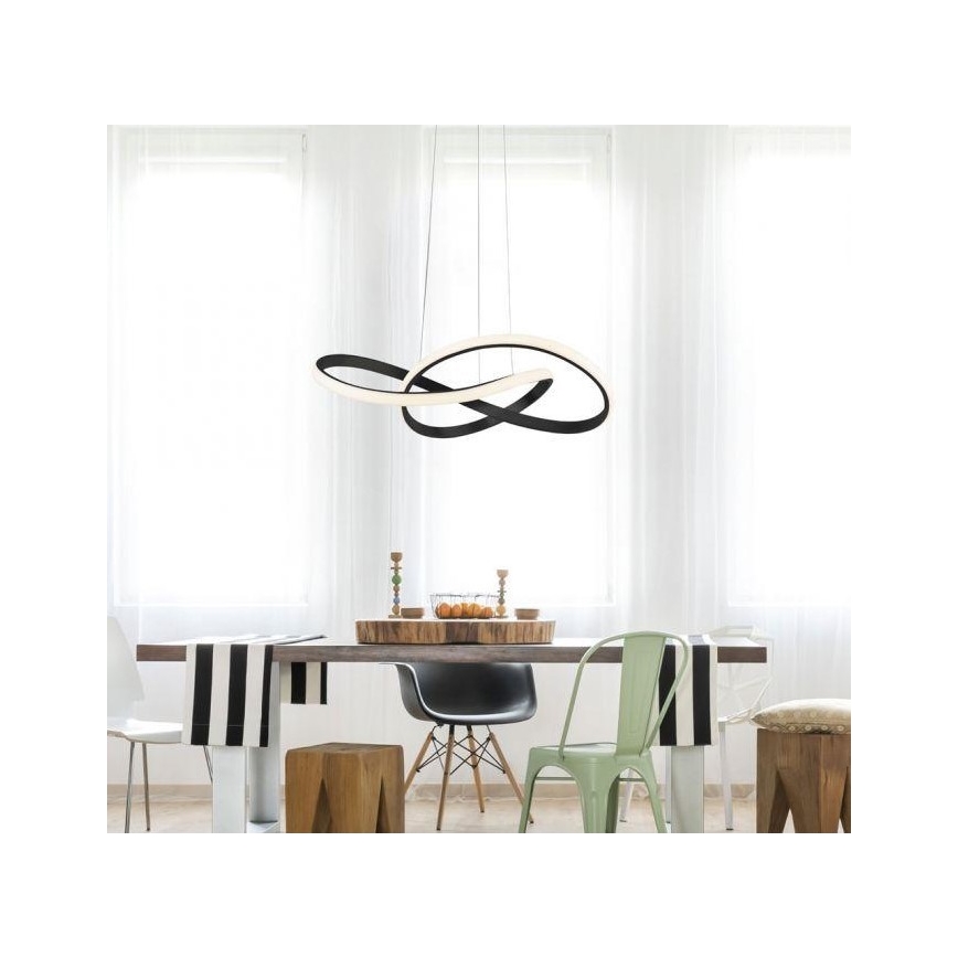 Leuchten Direkt 15402-18- Candelabro suspenso LED com regulação MARIA LED/25W/230V preto