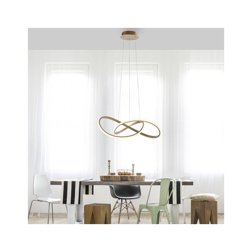 Leuchten Direkt 15402-60 - Candelabro suspenso LED com regulação MARIA LED/25W/230V