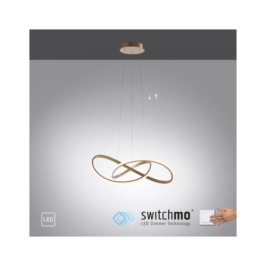 Leuchten Direkt 15402-60 - Candelabro suspenso LED com regulação MARIA LED/25W/230V