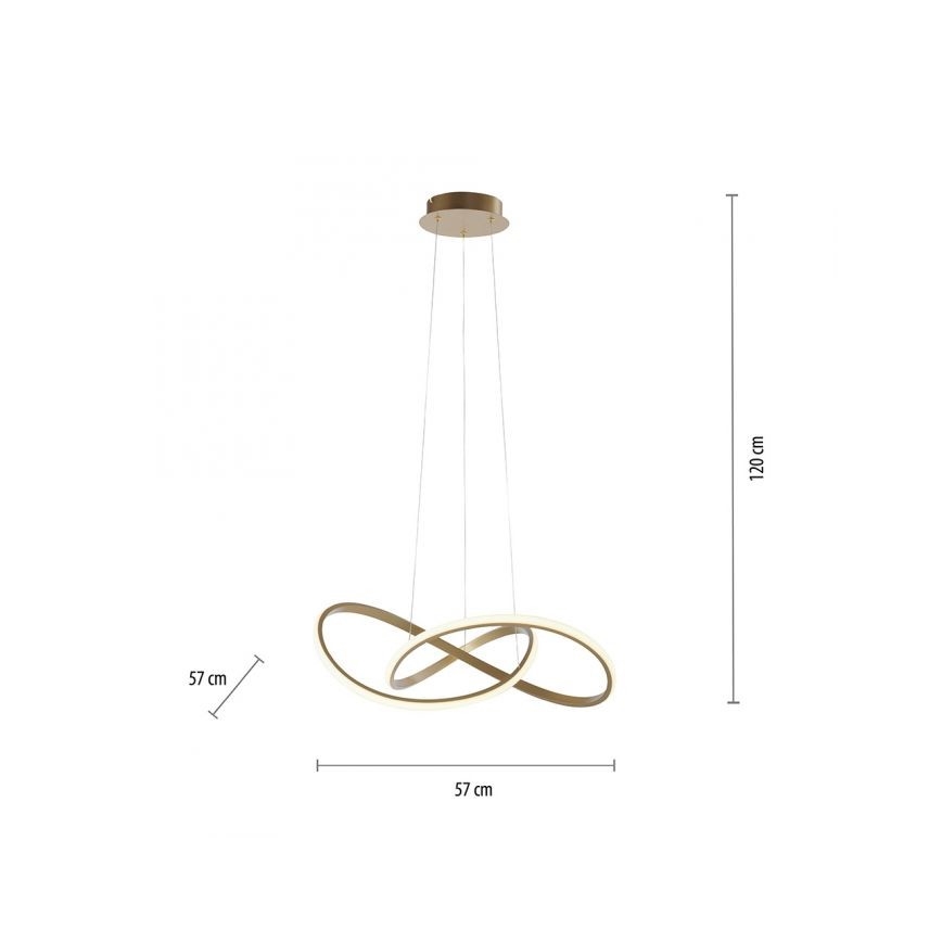 Leuchten Direkt 15402-60 - Candelabro suspenso LED com regulação MARIA LED/25W/230V