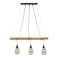 Leuchten Direkt 15526-79 - Candelabro suspenso SPRING 3xE27/40W/230V eucalipto