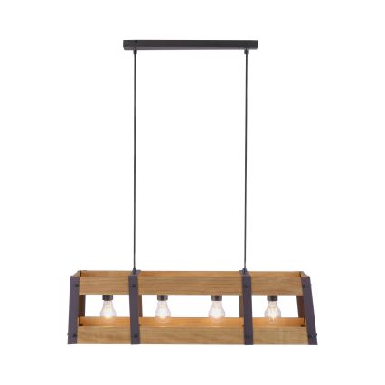 Leuchten Direkt 15721-79 - Candelabro num fio CRATE 4xE27/60W/230V