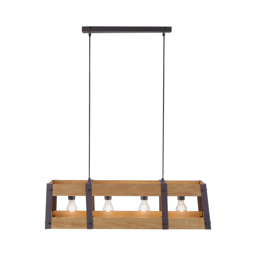 Leuchten Direkt 15721-79 - Candelabro num fio CRATE 4xE27/60W/230V