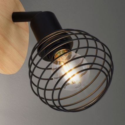 Leuchten Direkt 15921-79 - Foco de parede EUGEN 1xE14/40W/230V carvalho