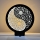 Li-Go 23607/O - Candeeiro de mesa decorativo LED dimerizável LED/12W/230V 20x22 cm nogueira/Yin Yang