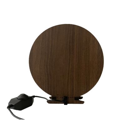 Li-Go 23654 - Decoração de mesa LED regulável LED/12W/230V 20x22 cm nogueira/Arranjo com musgo