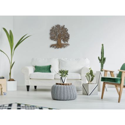 Li-Go 23673/DUB2 - Decoração de parede LED dimerizável LED/10W/5V 20000 mAh 45x55 cm carvalho + controlo remoto