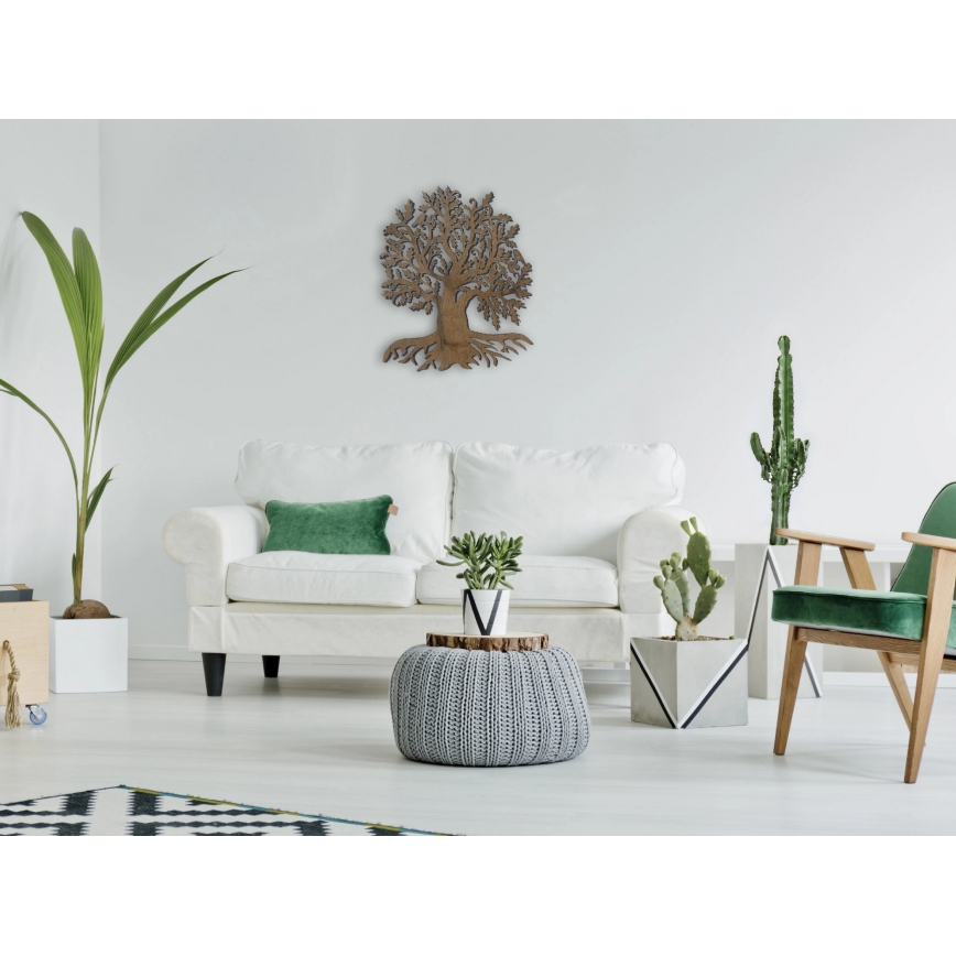 Li-Go 23673/DUB2 - Decoração de parede LED dimerizável LED/10W/5V 20000 mAh 45x55 cm carvalho + controlo remoto