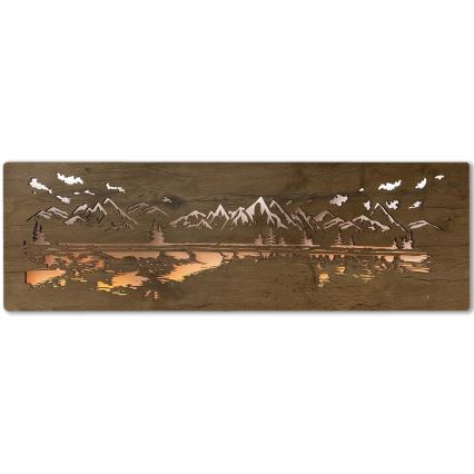 Li-Go 4778/A/4 - Decoração de parede LED regulável LED/10W/5V 30000 mAh 120x40 cm Carvalho/Lago