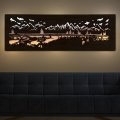Li-Go 4778/A/4 - Decoração de parede LED regulável LED/10W/5V 30000 mAh 120x40 cm Carvalho/Lago