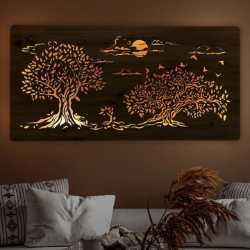 Li-Go 5307/DUB2 - Decoração de parede LED dimerizável LED/24W/230V 120x60 cm carvalho/Três carvalhos