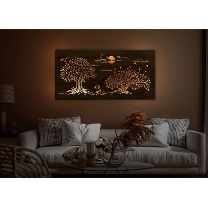 Li-Go 5307/DUB2 - Decoração de parede LED dimerizável LED/24W/230V 120x60 cm carvalho/Três carvalhos