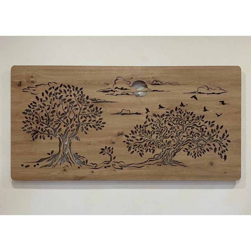 Li-Go 5307/DUB2 - Decoração de parede LED dimerizável LED/24W/230V 120x60 cm carvalho/Três carvalhos