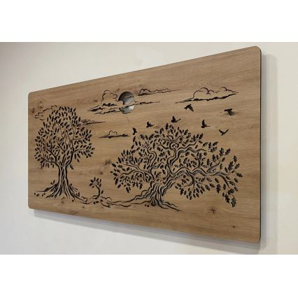 Li-Go 5307/DUB2 - Decoração de parede LED dimerizável LED/24W/230V 120x60 cm carvalho/Três carvalhos