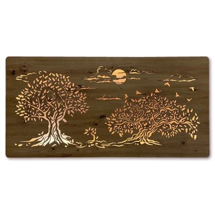 Li-Go 5307/DUB2 - Decoração de parede LED dimerizável LED/24W/230V 120x60 cm carvalho/Três carvalhos