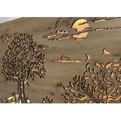 Li-Go 5307/DUB2 - Decoração de parede LED dimerizável LED/24W/230V 120x60 cm carvalho/Três carvalhos