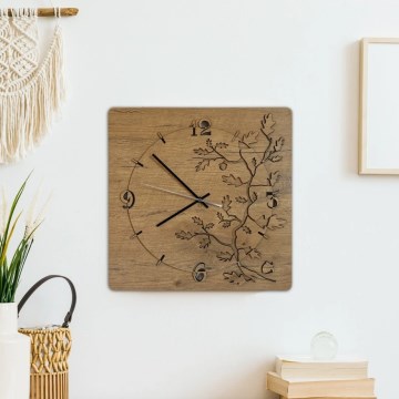 Li-Go 5499/DUB2 - Relógio de parede 1xAA 40x40 cm carvalho