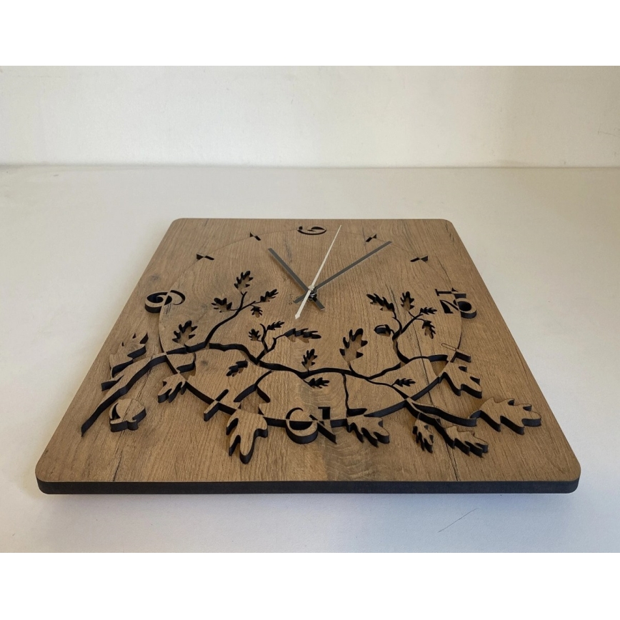 Li-Go 5499/DUB2 - Relógio de parede 1xAA 40x40 cm carvalho