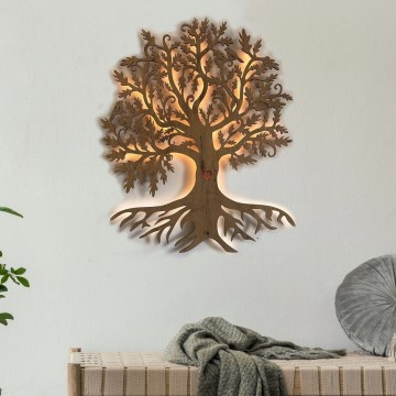 Li-Go 5739/DUB2 - Decoração de parede LED regulável LED/10W/230V 68x80 cm carvalho