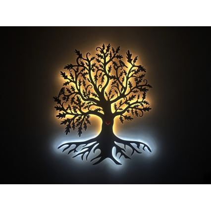 Li-Go 5739/DUB2 - Decoração de parede LED regulável LED/10W/230V 68x80 cm carvalho