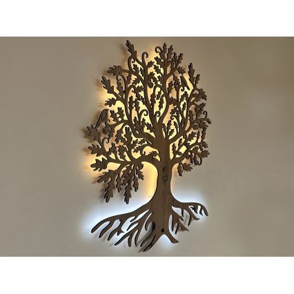 Li-Go 5739/DUB2 - Decoração de parede LED regulável LED/10W/230V 68x80 cm carvalho