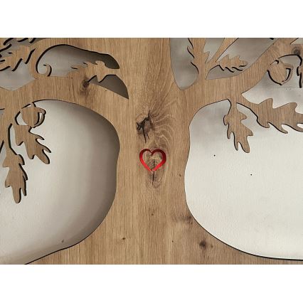 Li-Go 5742/DUB2 - Decoração de parede LED dimerizável LED/10W/230V 90x110 cm carvalho