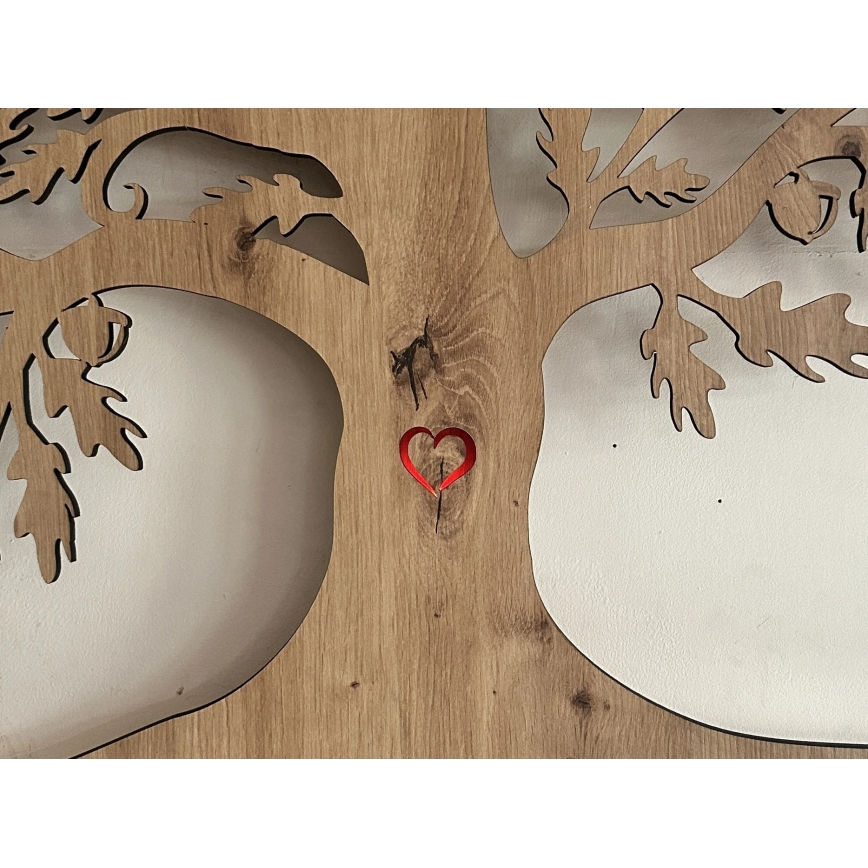 Li-Go 5742/DUB2 - Decoração de parede LED dimerizável LED/10W/230V 90x110 cm carvalho