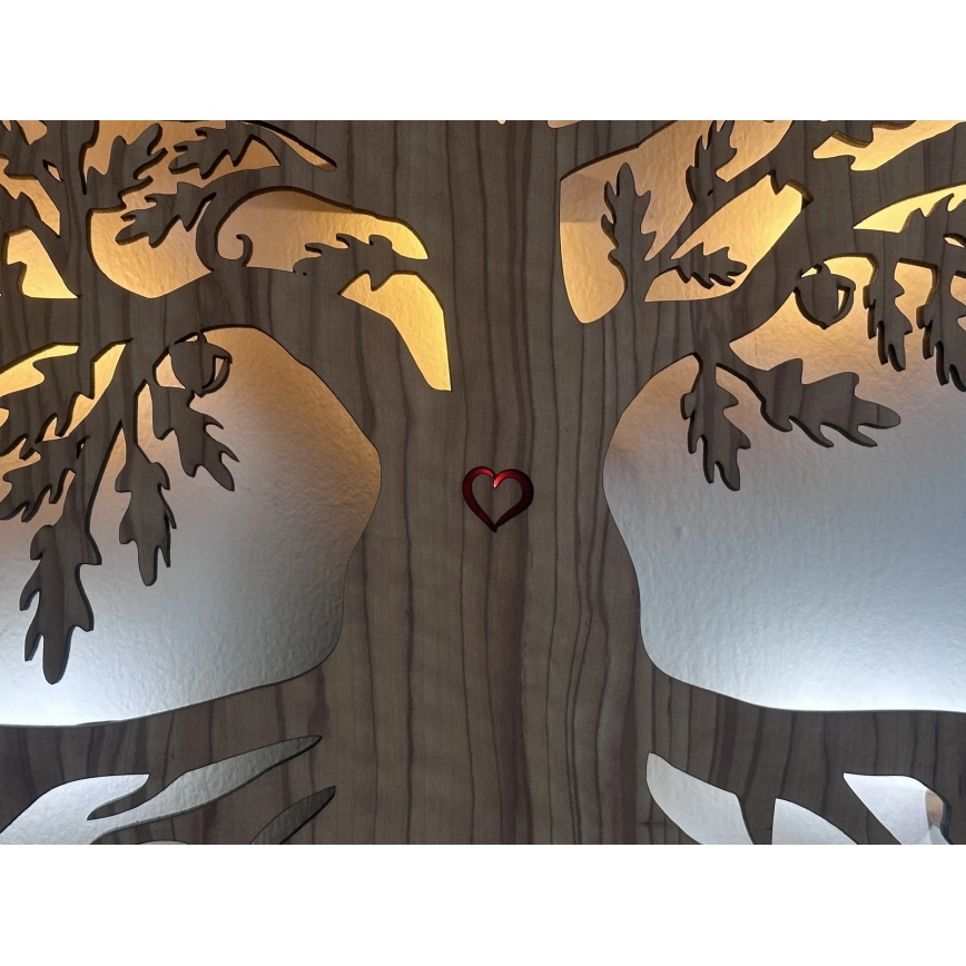 Li-Go 5747/DUB2 - Aplique de parede decorativo LED regulável LED/10W/230V 45x55 cm carvalho