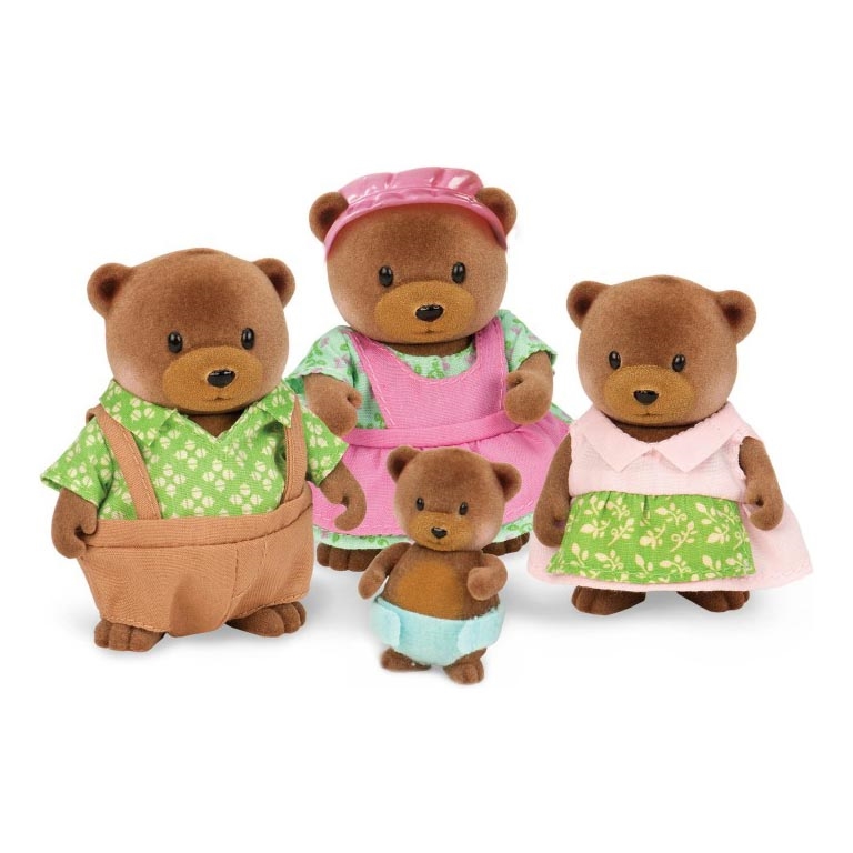Li'l Woodzeez - Conjunto de figuras HEALTHNUGGLE família de ursos