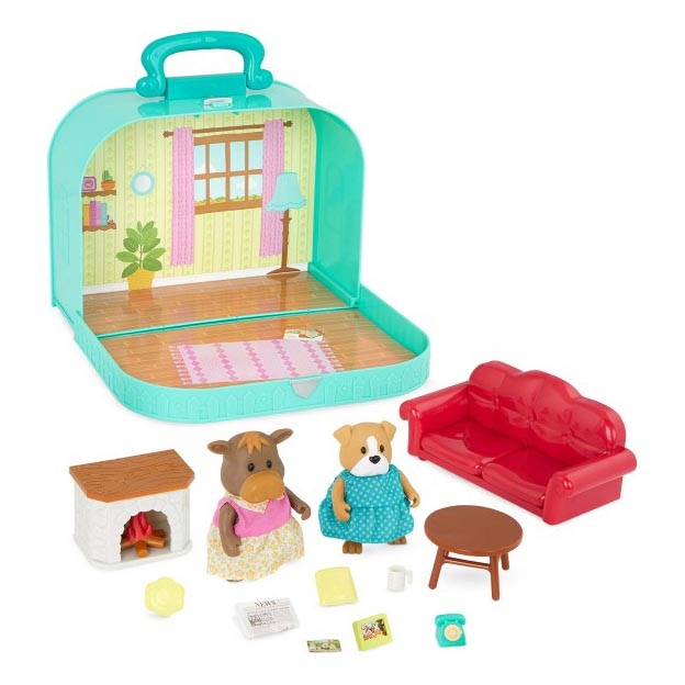 Li'l Woodzeez - Conjunto em mala para sala de estar