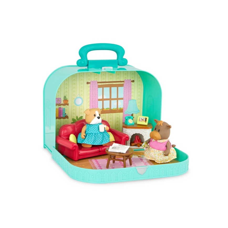 Li'l Woodzeez - Conjunto em mala para sala de estar