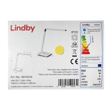 Lindby - Candeeiro de mesa táctil LED com regulação KUNO LED/10W/230V + USB