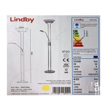 Lindby - Candeeiro de pé LED DIMITRA LED/20W/230V + LED/5W/230V
