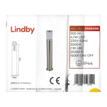 Lindby - Candeeiro exterior LED BELEN LED/4,1W/230V IP44