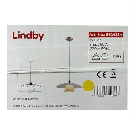 Lindby - Candelabro suspenso DOLORES 1xE27/60W/230V