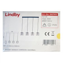 Lindby - Candelabro suspenso JOSIPA 4xG9/33W/230V