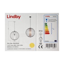 Lindby - Candelabro suspenso KORIKO 1xE27/60W/230V