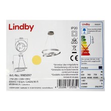 Lindby - Candelabro suspenso LED com regulação SMART VERIO LED/27W/230V 3000/4000/6000K + CR
