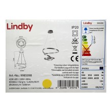 Lindby - Candelabro suspenso LED com regulação VERIO LED/230V + controlo remoto