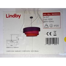 Lindby - Candelabro suspenso MELIA 3xE27/60W/230V