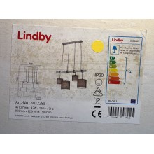Lindby - Candelabro suspenso RUKAIA 4xE27/42W/230V