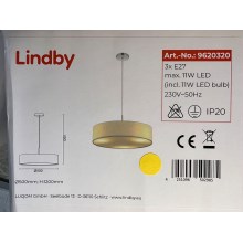 Lindby - Candelabro suspenso SEBATIN 3xE27/11W/230V