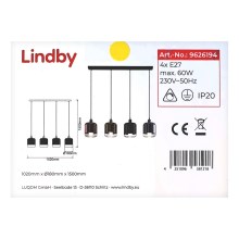 Lindby - Candelabro suspenso TALLINN 4xE27/60W/230V