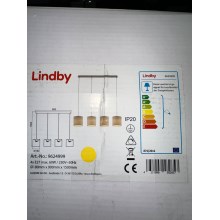 Lindby - Candelabro suspenso ZALIA 4xE27/60W/230V