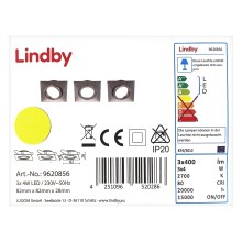Lindby - CONJUNTO 3x Foco de encastrar LED ANDREJ LED/4W/230V