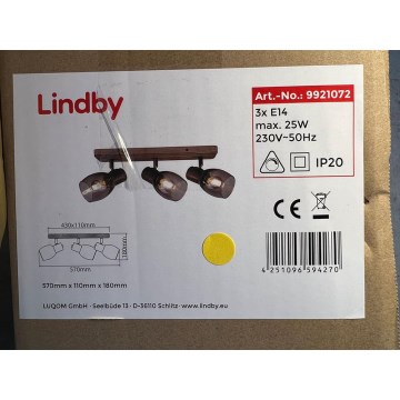 Lindby - Foco INESKA 3xE14/25W/230V