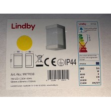 Lindby - Iluminação de parede exterior LED SEVERINA LED/7W/230V IP44