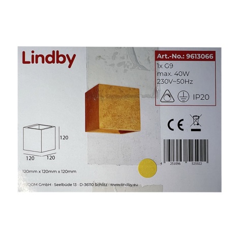 Lindby - Iluminação de parede YADE 1xG9/20W/230V